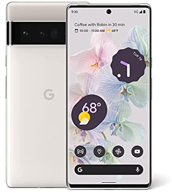 Google Pixel 6 Pro 256GB + 12GB RAM Factory Unlocked 5G Smartphone (Cloudy White)