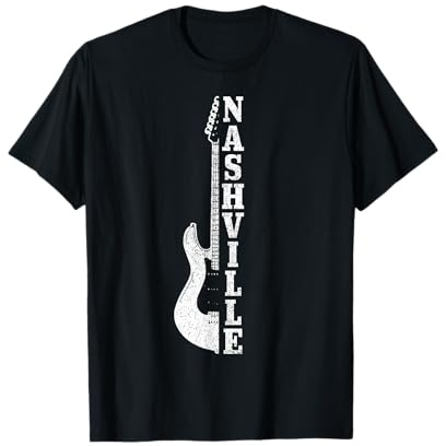 Nashville Gitarre Tennessee Vintage Country Music City T-Shirt