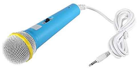 GOTOTOP Kabelgebundenes Kinder Karaoke Mikrofon Lautsprecher mit 3,5 mm Klinkenstecker für Kinder Erwachsene Geburtstagsfeier KTV(Blau)
