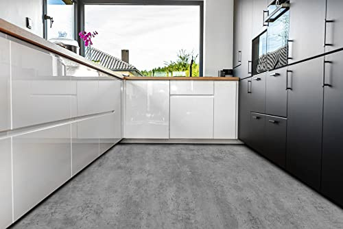 Geschäumter PVC-Bodenbelag BONUS 580-02 Beton grau 200x250 cm