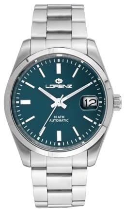 Lorenz - Orologio sportivo da uomo automatico - modello Ginevra King 030235JJ - Orologio Subacqueo con cinturino in acciaio
