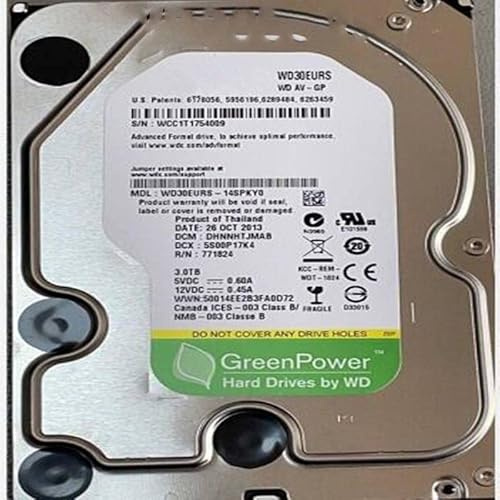 MIDTY HDD para disco duro externo de 3 TB 3,5 pulgadas SATA 6 Gb/s 64 MB 5400 RPM para monitor de disco duro para WD30EURS