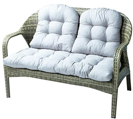 RUANLOV Bankkissen für Terrasse und Outdoor, Loveseat-Kissen, Bankkissen mit Rückenlehne, Ersatz-Bank, Sitzkissen für Outdoor- und Innenmöbel (C 110x50cm/43.3x19.7in)