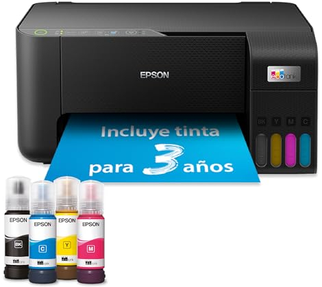 Imprimante sans fil EPSON EcoTank ET-2862 | Réservoirs d'encre haute capacité - Économisez jusqu'à 90% sur les coûts d'encre - Impression mobile, copie, numérisation - 3 ans d'encre inclus