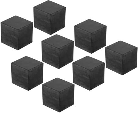 PATIKIL Rubber Anti-Vibration Pads, 8 Pcs Square Vibration Isolation Mats 2 x 2 x 2 for HVAC Air Conditioner Air Compressor Washer Dryer, Black