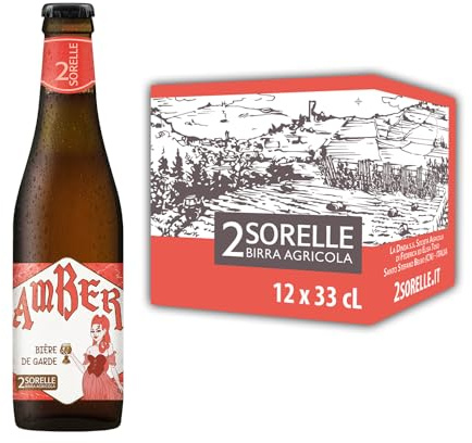 2 Sorelle Amber - Bière de Garde - Cassa da 12 bottiglie da 33 cL - Birra agricola artigianale