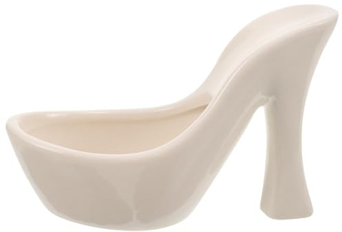 Vaso in Ceramica a Tacchi Alto Bianco, Decorazione Elegante Creativa