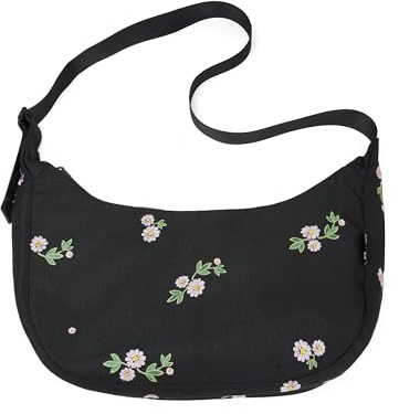 Ela Mo® Crossbody Moon Bag [6L VOLUMEN] - Nachhaltige Halbmond Tasche für Damen aus recyceltem PET - Leichte Umhängetasche für Alltag, Reisen & Freizeit - Halbrunde Crossbag Schultertasche