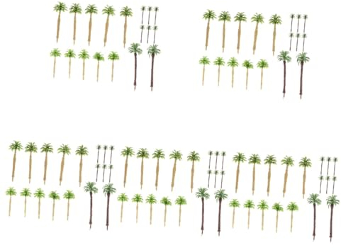 TOYANDONA 85 Stück Miniatur Kokosnussbaum Modell Baumbaumodell Miniatur Szenenbäume Mini Sandtisch Palmenpflanzenmodell Sandtisch Künstliche Künstliche Palmen Grüner