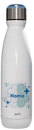 Borraccia Termica Bottiglia Termica Acciaio Inox 500ml Made in Italy 24 Ore Freddo & 12 h Caldo - Personalizzata con nome - Icone (Psicologia A)