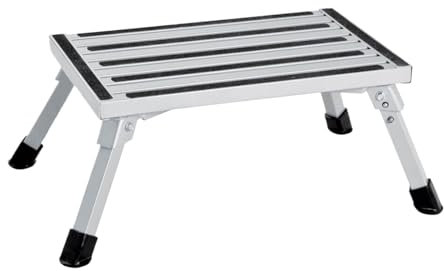 Aluminium-Trittstufe für Wohnmobile, zusammenklappbar, für Erwachsene, leicht, tragbar, faltbar, LKW, Camper