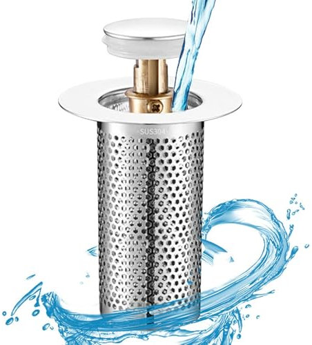 Crépine de vidange d'évier – Crépine d'évier en acier inoxydable de qualité supérieure, protecteur de vidange portable | Filtre d'évier Anti-colmatage, crépine d'évier de salle de bain, filtre l'eau r