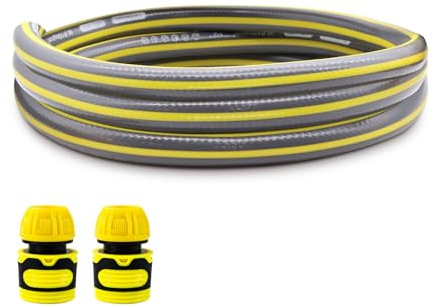 Alederways Garden Hose Pipe Extension, 1/2” Connection Set, 2 Hose Connectors, 1m