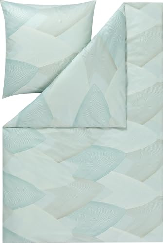Estella Bettwäsche Phoenix Interlock-Jersey Mint Größe 1x 135x200 cm + 1x 80x80 cm
