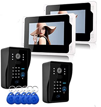 IUBGFTO Campanello, unità Esterna videocitofono Touch Panel WiFi HD 1080P da 7 Pollici con Campanello Video ad Angolo Regolabile