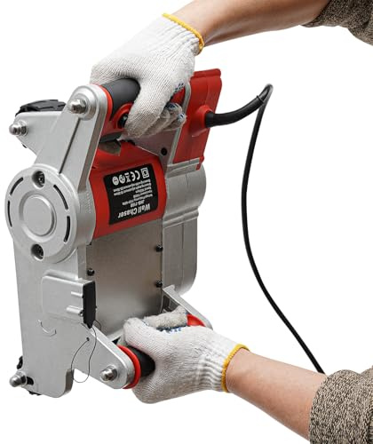 Electric Wall Chaser Groove Concrete Cutting Machine, 1100w Electric Wall Groove Cutting Machine, 1600 Rpm Concrete Cutting Slotting Machine,15-30mm Adjustable Depth
