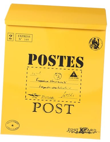 KITANDOVE Cassetta Postale Retro Bloccabile Da Montare Muro Per Esterni Scatola Per Raccolta Donazioni e Giornali Design Elegante e Sicuro Per Proteggere La Tua Posta