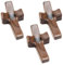 EujRcf 3 Pcs Wooden Cross, Cross My Heart Encouragement Gift, Handheld Wooden Protection Crosses, Thumb-Held Cross For Prayer, Portable Wood Pocket For Religious Gift For Men Women