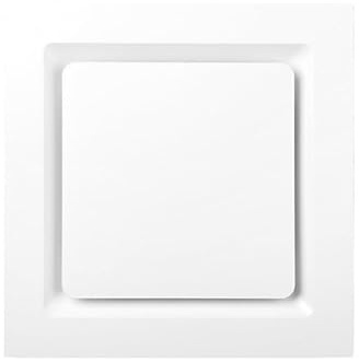 Standventilator, Lüftungsventilator, 30 x 30 cm, leise, für Küche und Badezimmer, ultradünn, integrierter Deckenventilator, Badezimmer-Abluftventilator (weiß)