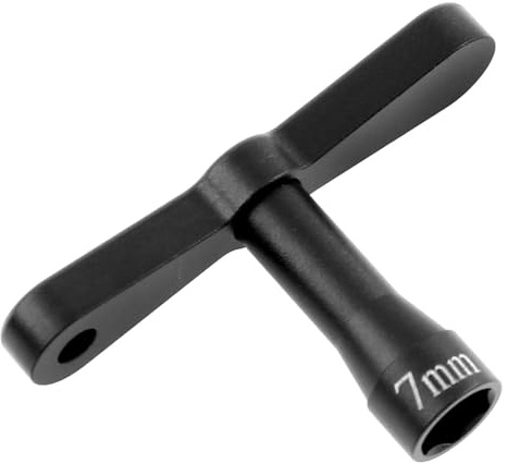 Harilla Llave para Tuercas de Rueda de Coche RC, 7 mm, Hexagonal, de Metal, Universal, Herramienta de reparación de Accesorios, Negro
