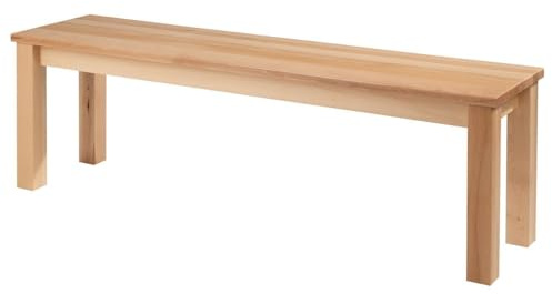 Home4You Sitzbank - 140 x 35 cm - Braun - Kernbuche massiv lackiert