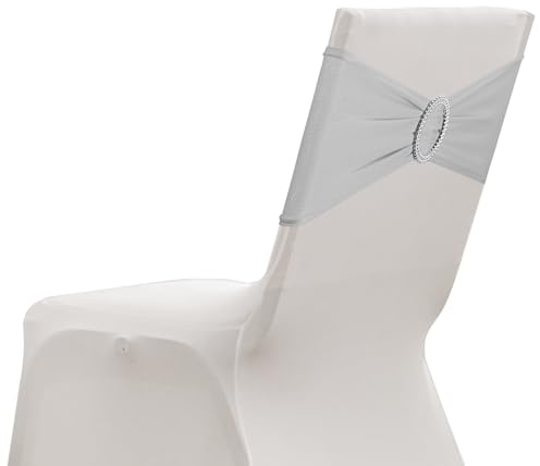 sourcing map Paquete de 20 bandas elásticas para silla, banda elástica para silla con hebilla deslizante, lazos elásticos universales para bodas, fiestas, ceremonias, eventos, decoración de eventos