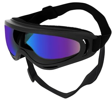 Galatée Hundebrille, Hundesonnenbrille Mit Verstellbarem Riemen, UV-Schutz, Winddichte Welpen-Sonnenbrille, Geeignet Für Den Augenschutz Von Hunden(Farbige Linse)