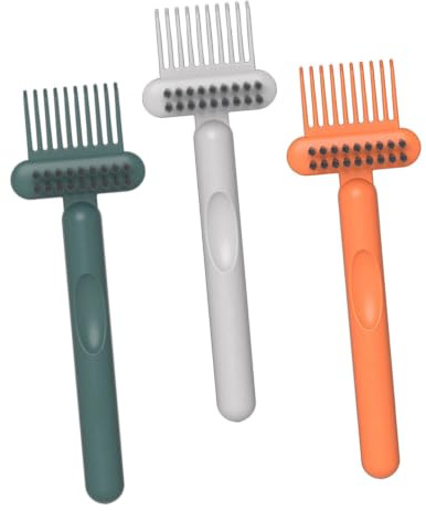 ULTECHNOVO Limpiador de Peines 3 Piezas Multicolor Aire Acondicionado, Herramienta de Limpieza de Cepillos para Pelo, Removedor de Cabello para Salón y Uso Doméstico Color Color Aleatorio