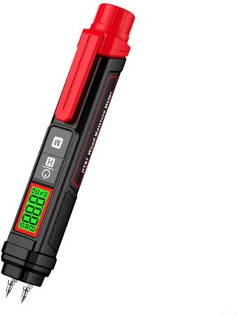HT67 Tester di umidità del legno digitale, misuratore di umidità per legno pavimenti in legno per legno da ardere prova del contenuto di umidità