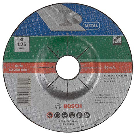 Bosch Home and Garden DIY Schruppscheibe Metall für Winkelschleifer (Ø 125 mm)