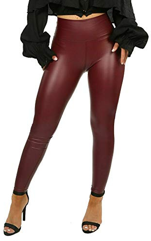 Zaif & Hari Womens Ladies Wet Look PU Faux Leather Leggings Skinny High Waist Slim fit Pants