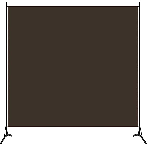 vidaXL Paravento a 1 Pannello Divisorio Separè Pannello Byobu Pieghevole Schermo Separatore Ambienti Interni Protezione Privacy Marrone 175x180 cm