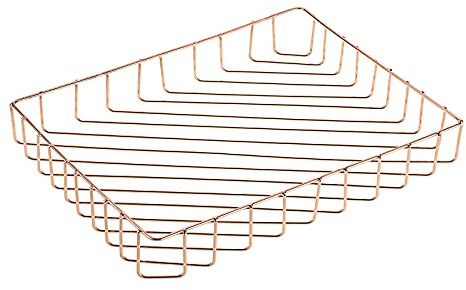 BSTKEY Metall A4 Letter Size Schreibtischfach Aufbewahrungskorb, dekorativer Schreibtisch Organizer für Zeitschriften Papiere Akten Bürobedarf, Roségold