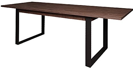 Dmora Table de salle à manger extensible moderne, Console de salon industrielle, Made in Italy, 180 / 240x91xh76 cm, couleur Chêne