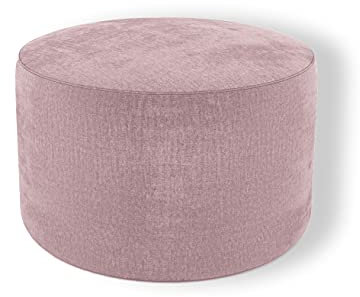 lukmebel Ciri Pouf, 60x39x60cm, Rosarot, Gepolstert, Monolith 63 Stoff, Schaumstoffkern, Komfortabel, Universal Design