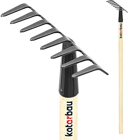 KOTARBAU® Stahl-Harken Rechen mit 8 Zinken Jeder Garten Braucht Sie