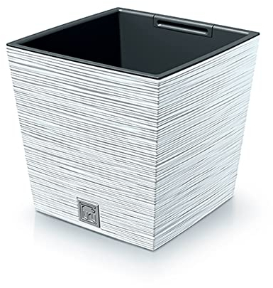 Pot de fleurs avec reserve d´eau 7,5 L blanc - FURU