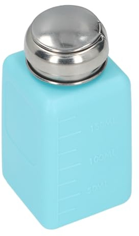 200 Ml Pressetyp Lösungsmittel ESD Lösungsmittelspender ESD sichere Antistatische Quadratische Flasche mit Edelstahldeckel (Blau)