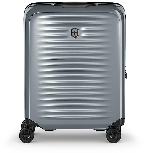 Victorinox Airox Global Hardside Carry-On, Handgepäckkoffer Klein, Trolley, Leicht, Damen/Herren, 55 x 40 x 20 cm, 33 Liter, Silber