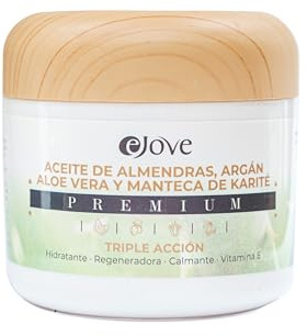 Ejove Crema viso e corpo idratante donna 200 ml | Puro burro di karité biologico | Aloe vera | Olio di mandorle | Argan | Trattamento smagliature | Crema anti-età | Crema per pelle liscia