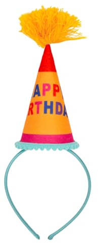 Talking Tables Reusable Colorful Birthday Party Hat Headband -Birthday Hair Band For Adults, Children, Boys And Girls - Fit All Head Sizes