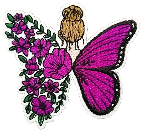 BPA Aufnäher, Schmetterling Blume Patches Zum Aufbügeln, Bügel Flicken