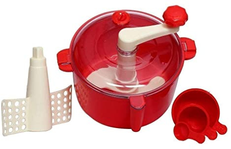 2 in 1 Plastic Atta Maker/Dough Maker Atta Roti Dough Maker, Beater/Churner - Made in India (Multicolor) Hand Operated Machine for Kitchen)