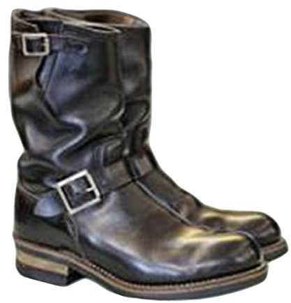 ORANDESIGNE Bottes Hautes pour Hommes Vintage Western Cowboy Style Bottes Longues Décontracté Mode B Noir 42 EU