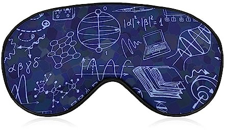 Physics Elements Science Schlafmaske, Augenschutz zum Schlafen, Augenbinde mit verstellbarem Riemen, blockiert leichtes Nachtschlaf, Reisen, für Männer und Frauen