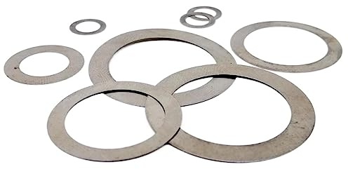 BOLORS 600 Stück M3 M4 M5 M6 M8 M10 M12 M16 M20 304 Edelstahl ultradünne Flache Unterlegscheibe Einstellscheibe Plain Dichtung Sortiment Kit Set (Color : Thick 0.1mm)