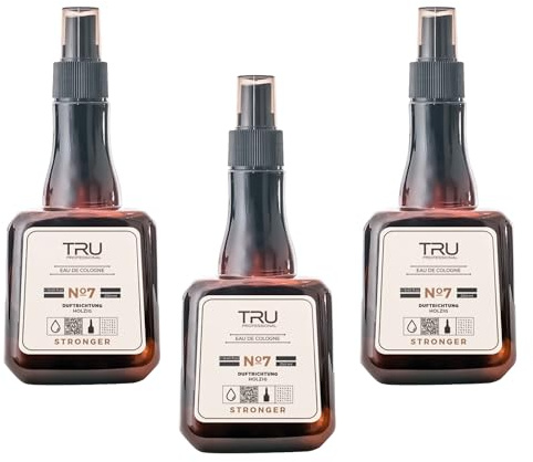 TRU Barbers Eau De Cologne After Shave Spray 3x 250ml STRONGER - Langanhaltender Duft, Premium Herrenpflege, Beruhigende Pflege nach der Rasur