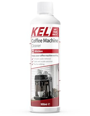 KEL - Coffee Machine Cleaner/Descaler, Tough Scale Limescale Remover for Espresso, Easy Maintenance to Prevent Blockages - 500ml