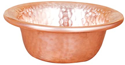 PRETYZOOM Ciotola in Rame Liscia Per Offerte Buddiste 8 Cm, Forniture Buddiste Portatili Per Tempio e Casa, Decorazione Tradizionale Superficie Senza Sbavature Per Rituali e Conservazione Cibo