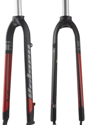 LYMFCFC Starre Gabel Aus Aluminiumlegierung, 26/27,5/29 Zoll, 1-1/8 Zoll MTB-Gabel, Scheibenbremse, 28,6 Mm, Ultraleichte Kabellose Fahrradgabel Mit Geradem Rohr C,26in